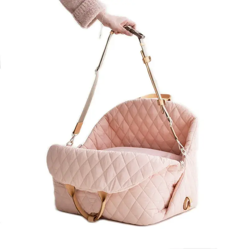 Dog Carrier Handbag Luxury Car Seat Pet Travel Bed for Small Dogs