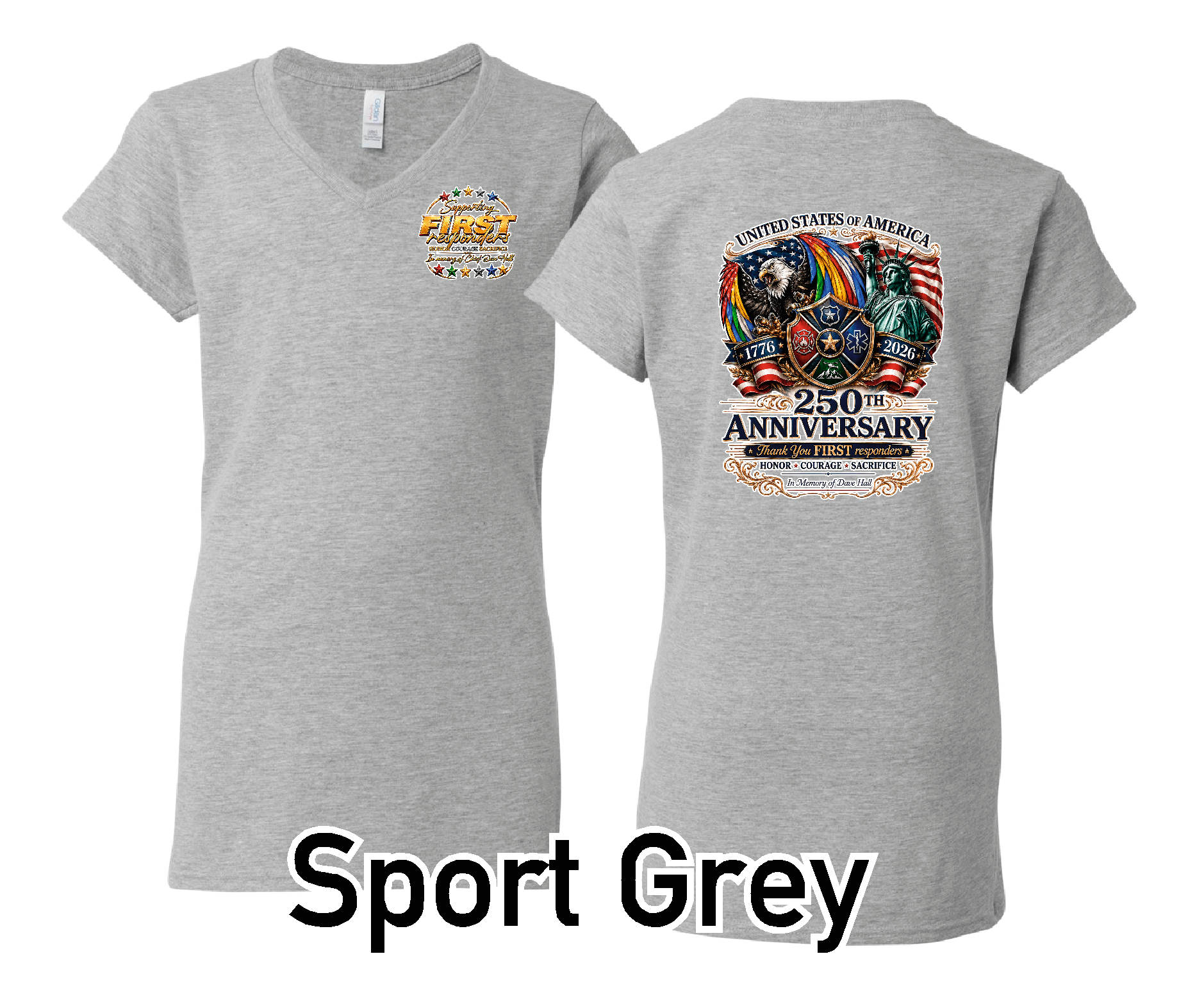 DH) Women's FITTED V-Neck