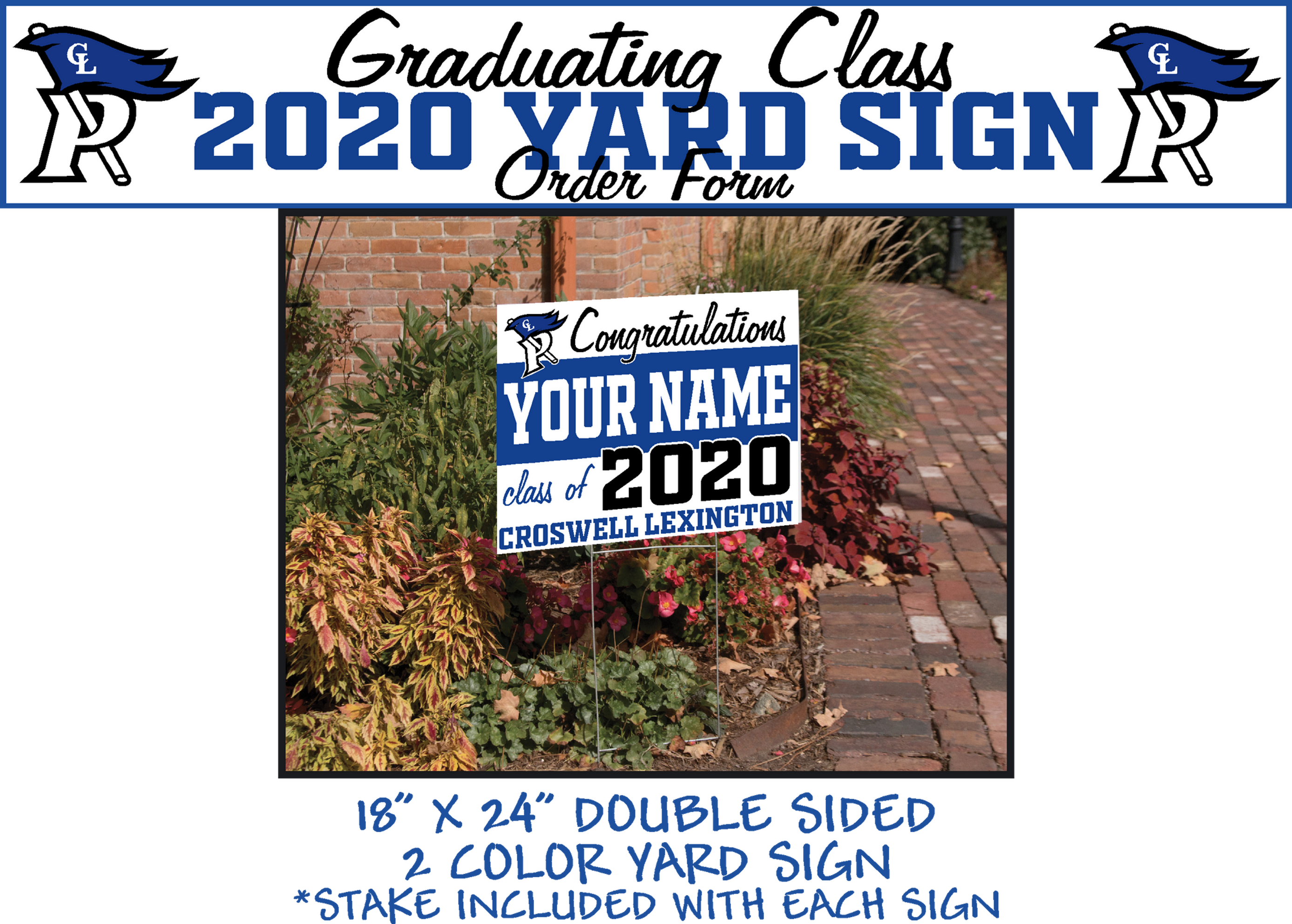 CL Senior- Name Yard Sign