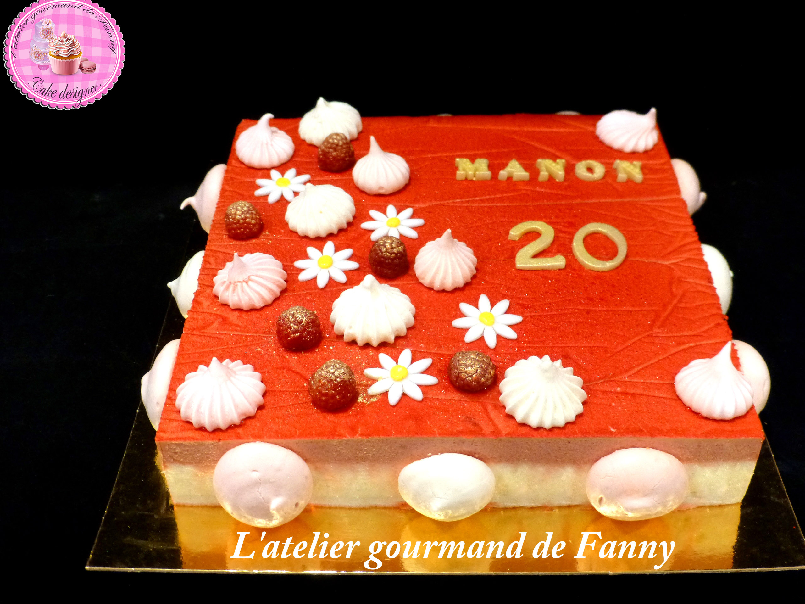 citron framboise fleurs meringues