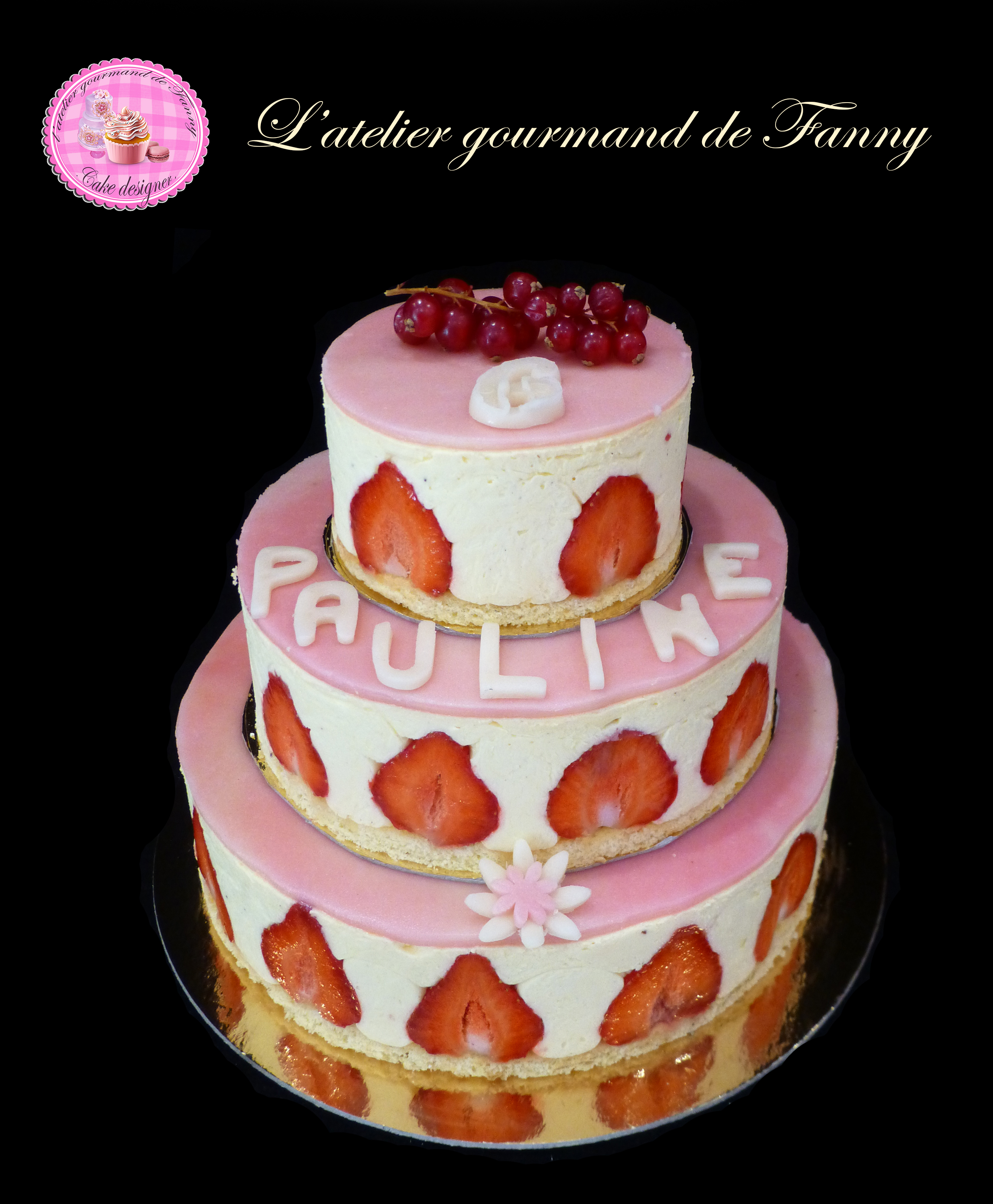 fraisier en pièce montée