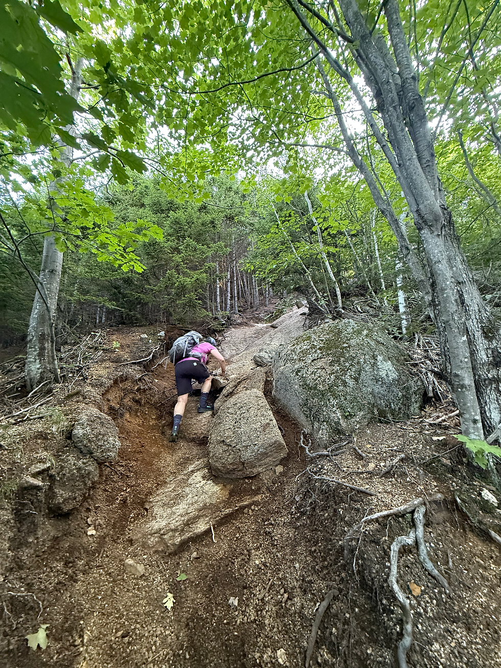 Just about the steepest of the ledges up to Table