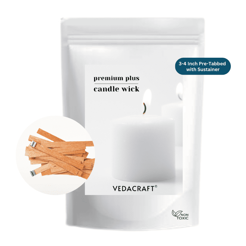 Imported Wooden Wick Candle Making with Sustainer