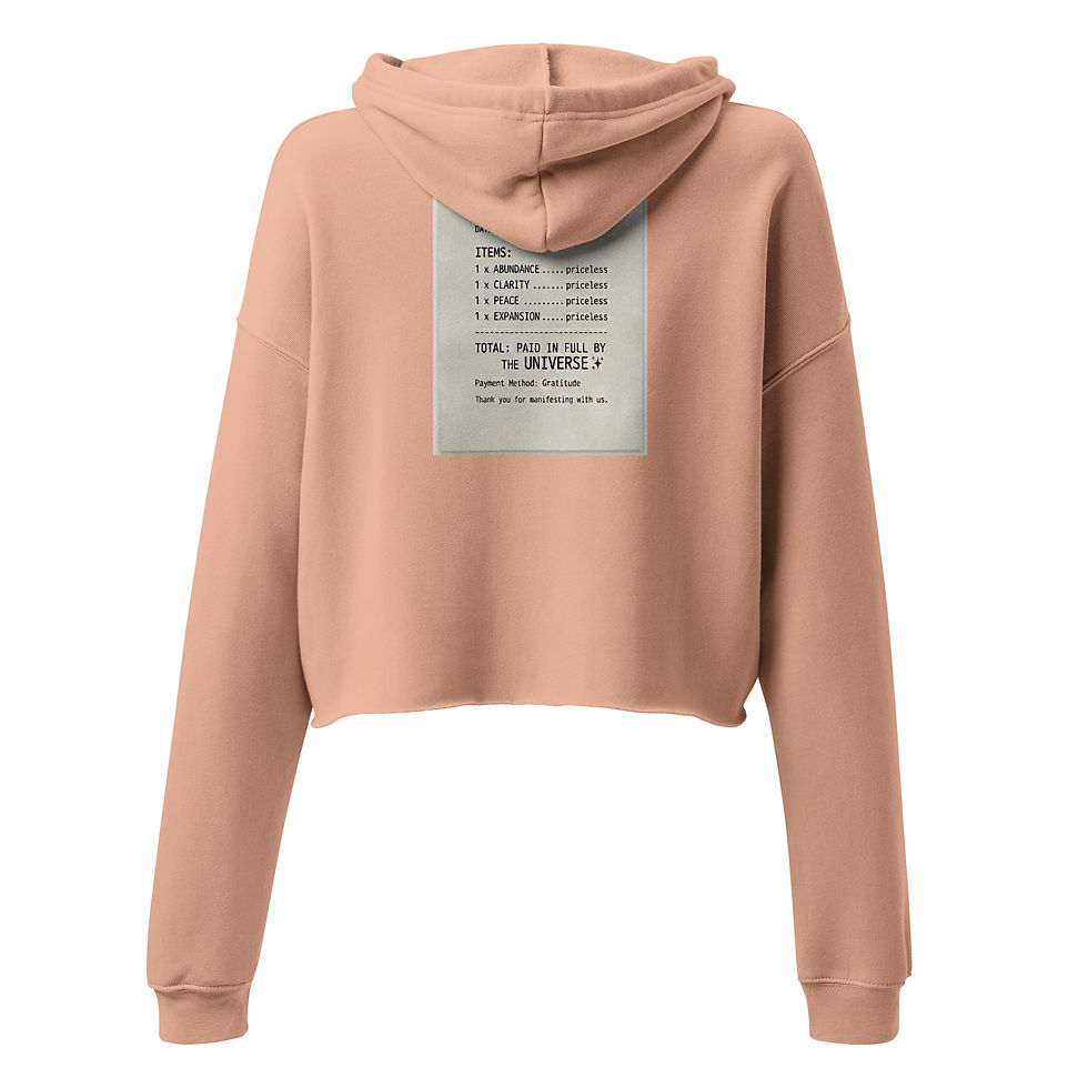 Thumbnail: Receipt from the Universe Crop Hoodie
