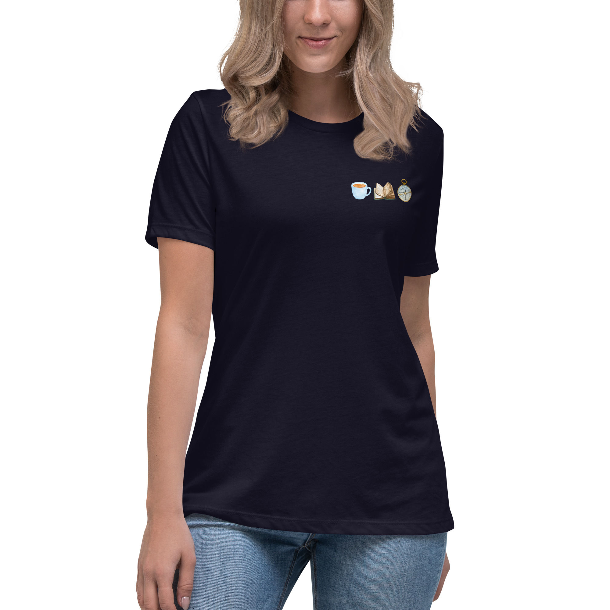 Coffee Book Compass • Women's T-Shirt