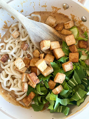 Udon-Pfanne mit Pak Choi