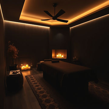 Massage in a dark moody massage room with a fireplace.jpg