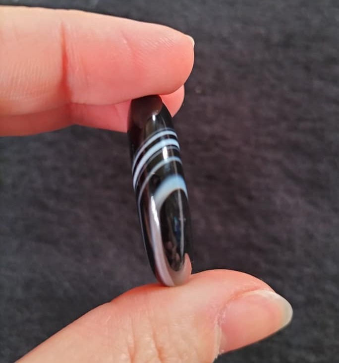 Thumbnail: Black Agate Palmstone