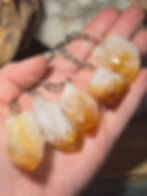 citrine keyrings hand held side view
