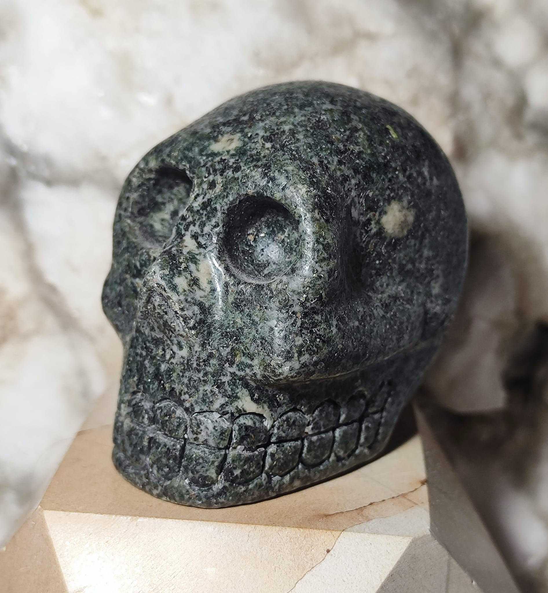 preseli bluestone stonehenge stone skull front view
