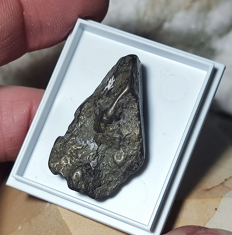 rare mohawkite boxed and labelled hand held