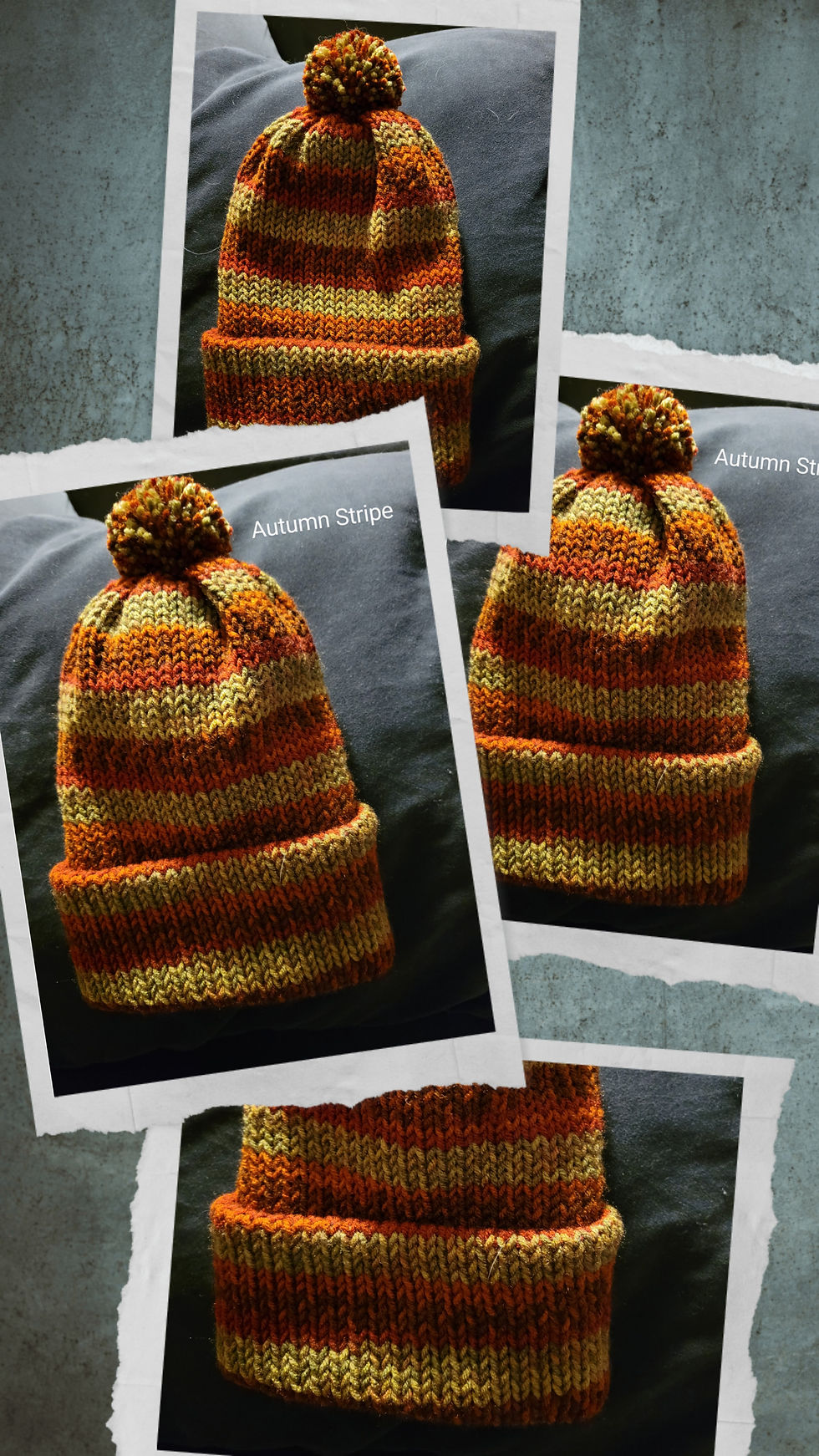 Autumn Stripe Beanie Hats / Skull Caps