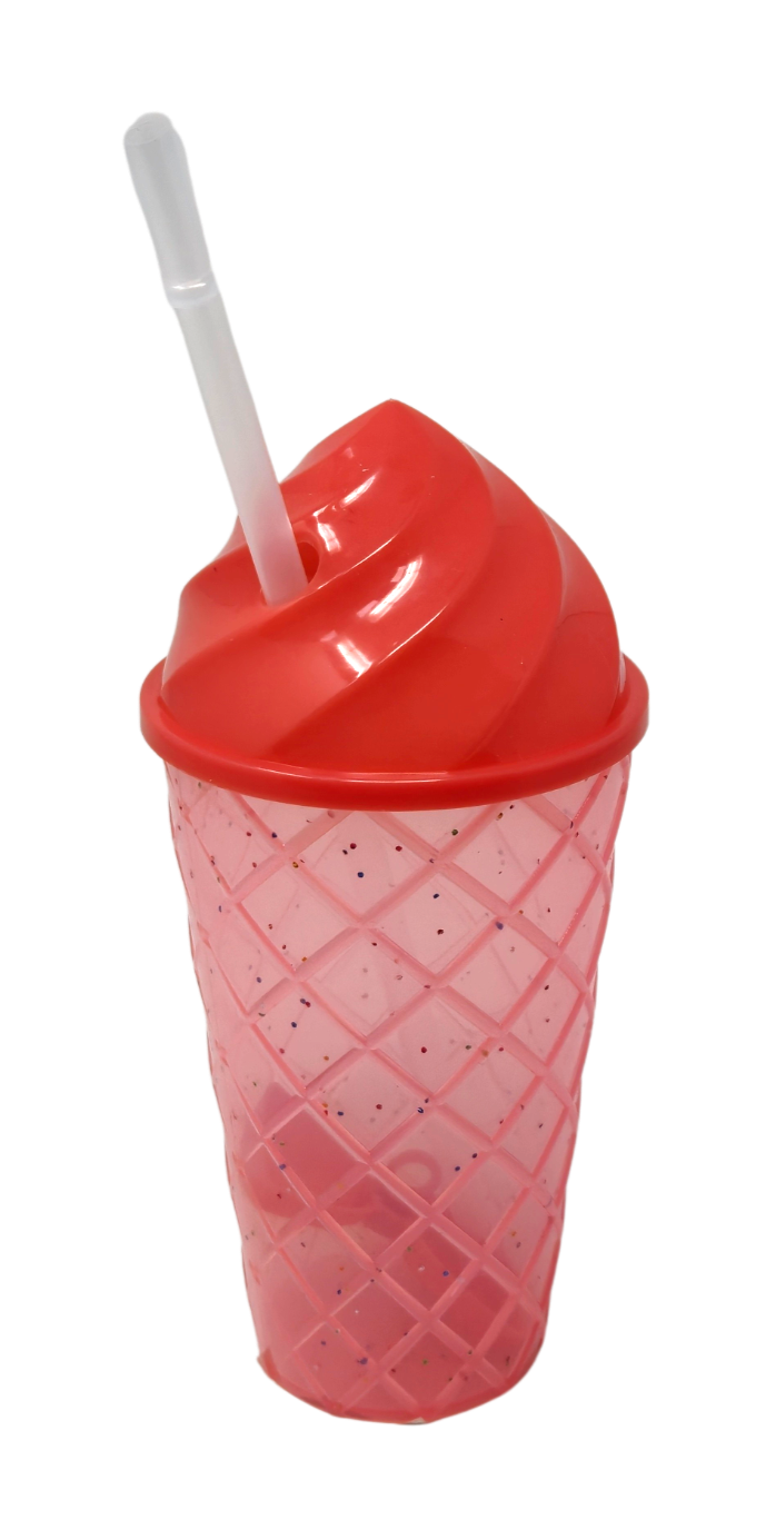 COPO COM TAMPA E CANUDO 400ML