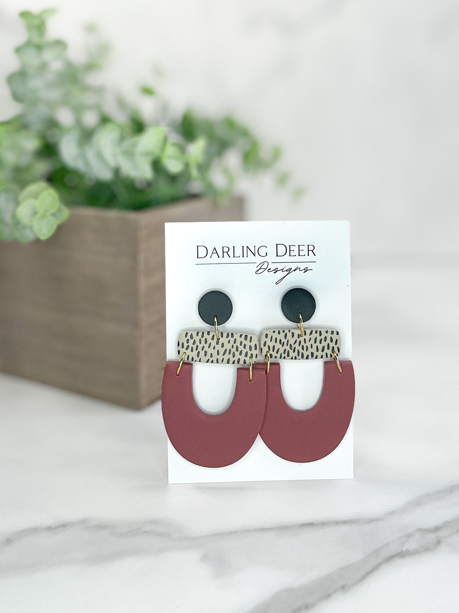 Burgundy Boho Arch Dangles