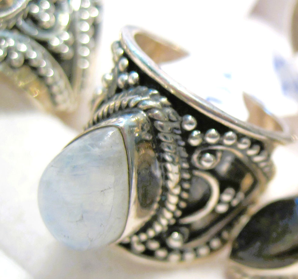 Thumbnail: Ring zilver diverse stenen en maten