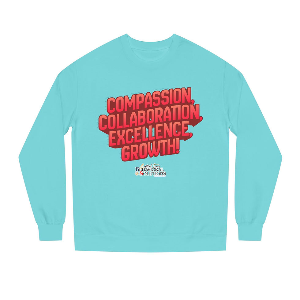 Thumbnail: Compassion Collaboration Excellence Growth Sweatshirt — Motivational Crew Neck