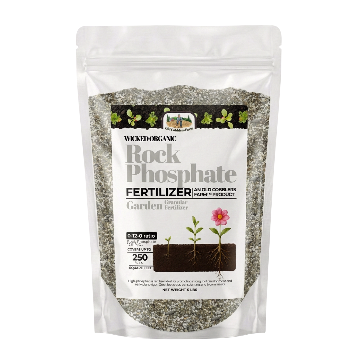 Old Cobblers Farm™ Wicked Organics 0-12-0 Fertilizer – Rock Phosphate