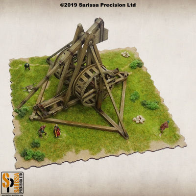 Miniature : Trébuchet et servants (x6)
