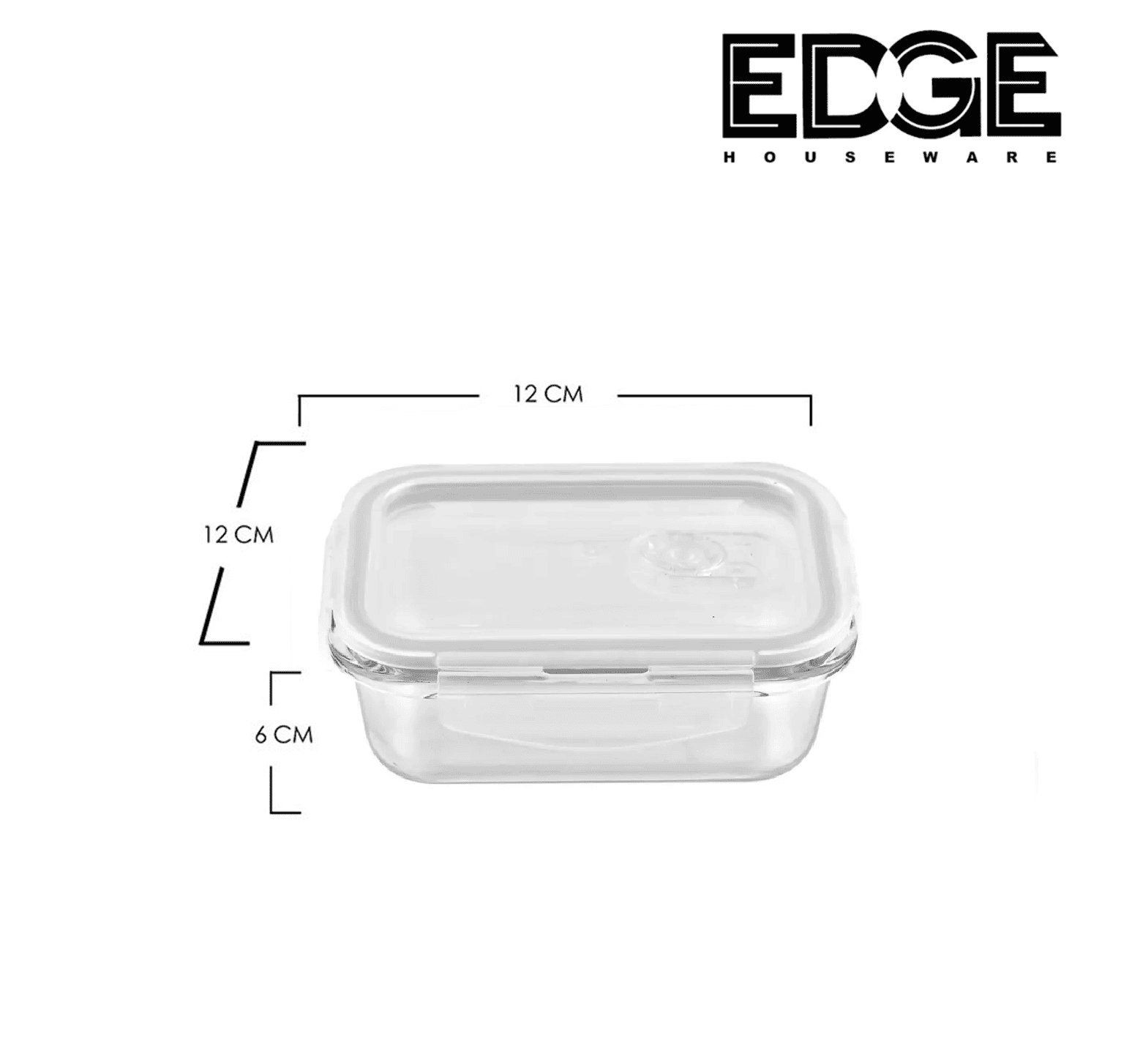 340 ml White Lid Square Food Keeper