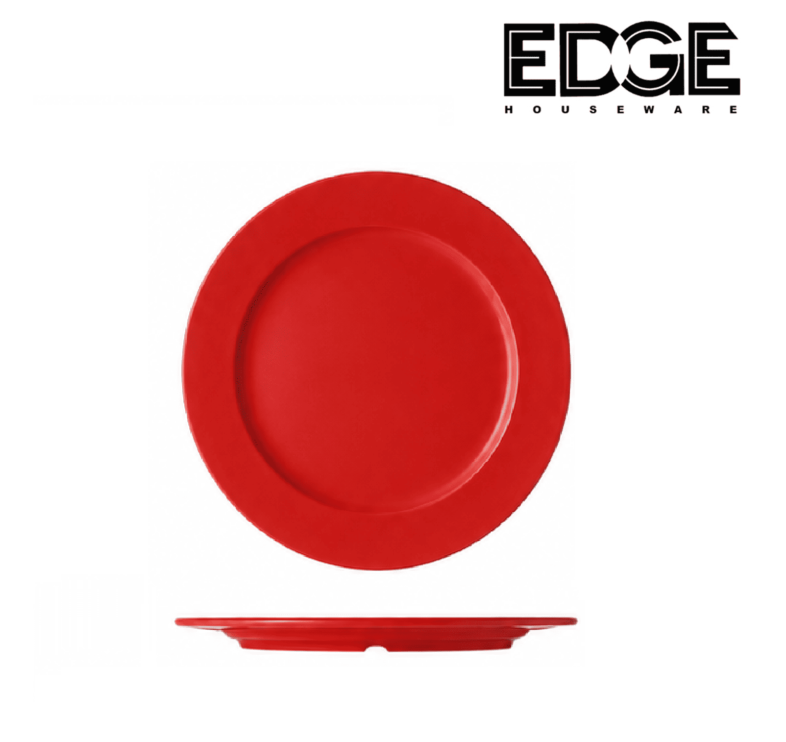 9.25 ″ Melamine Red Round Flat Plate