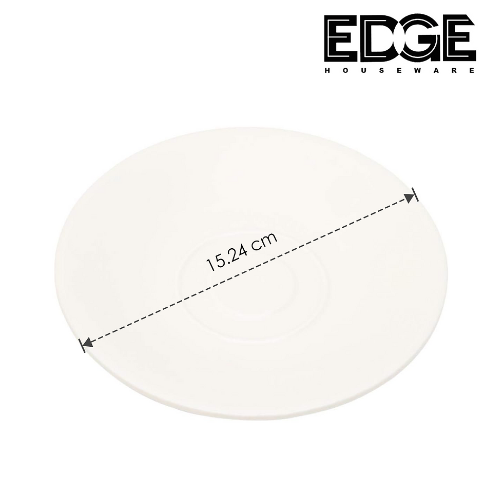 6" White Ceramic Saucer