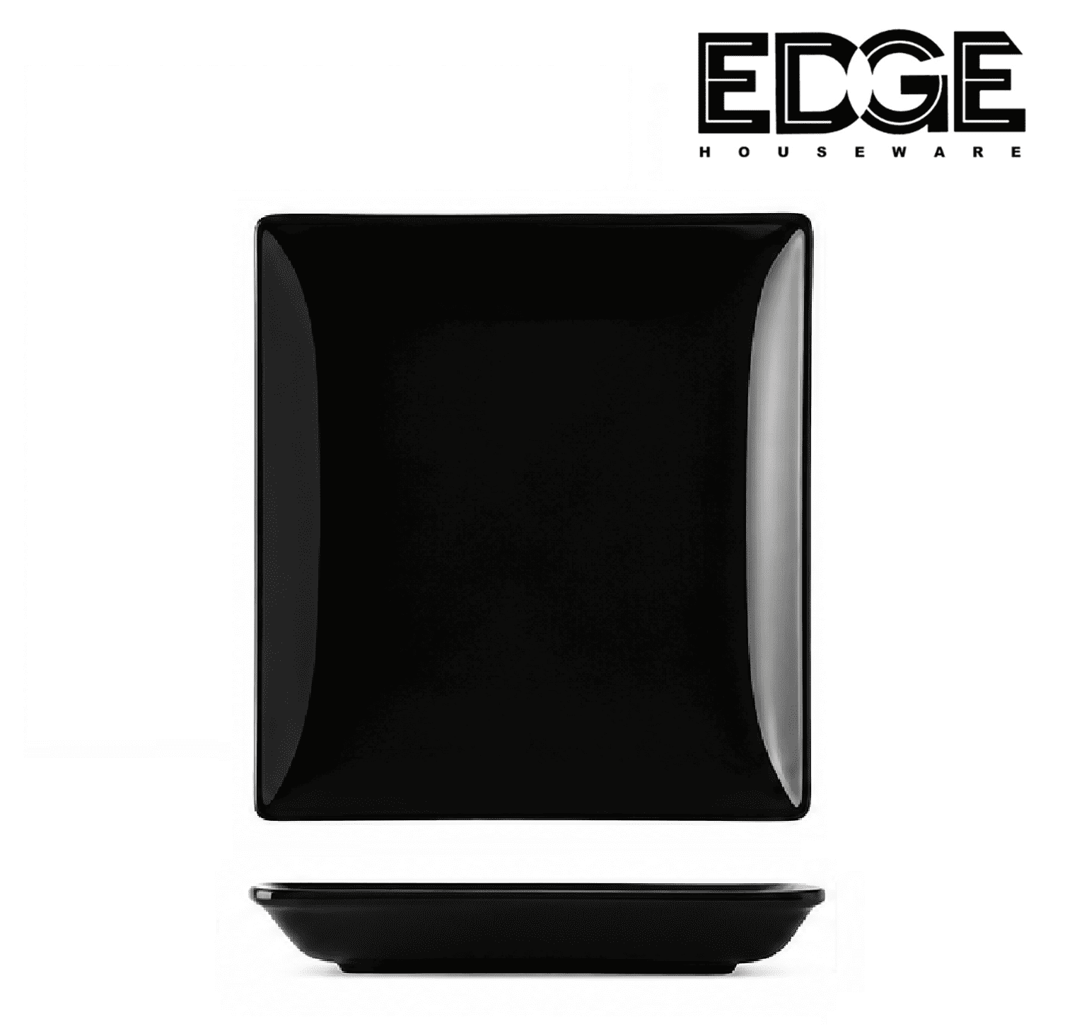 10 ″ Melamine Black Square Plate