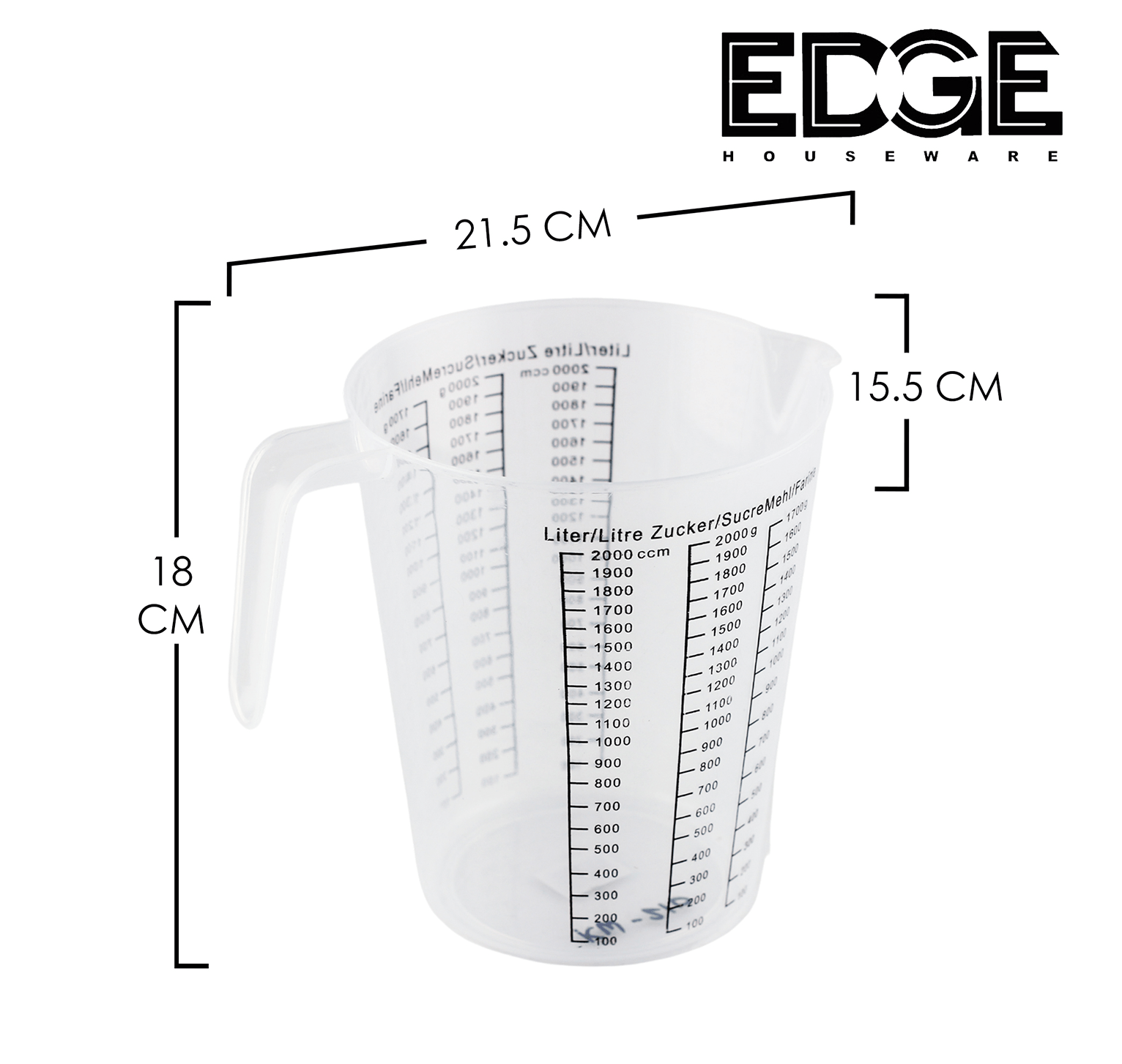 2000 ml Plastic Measuring Pitcher