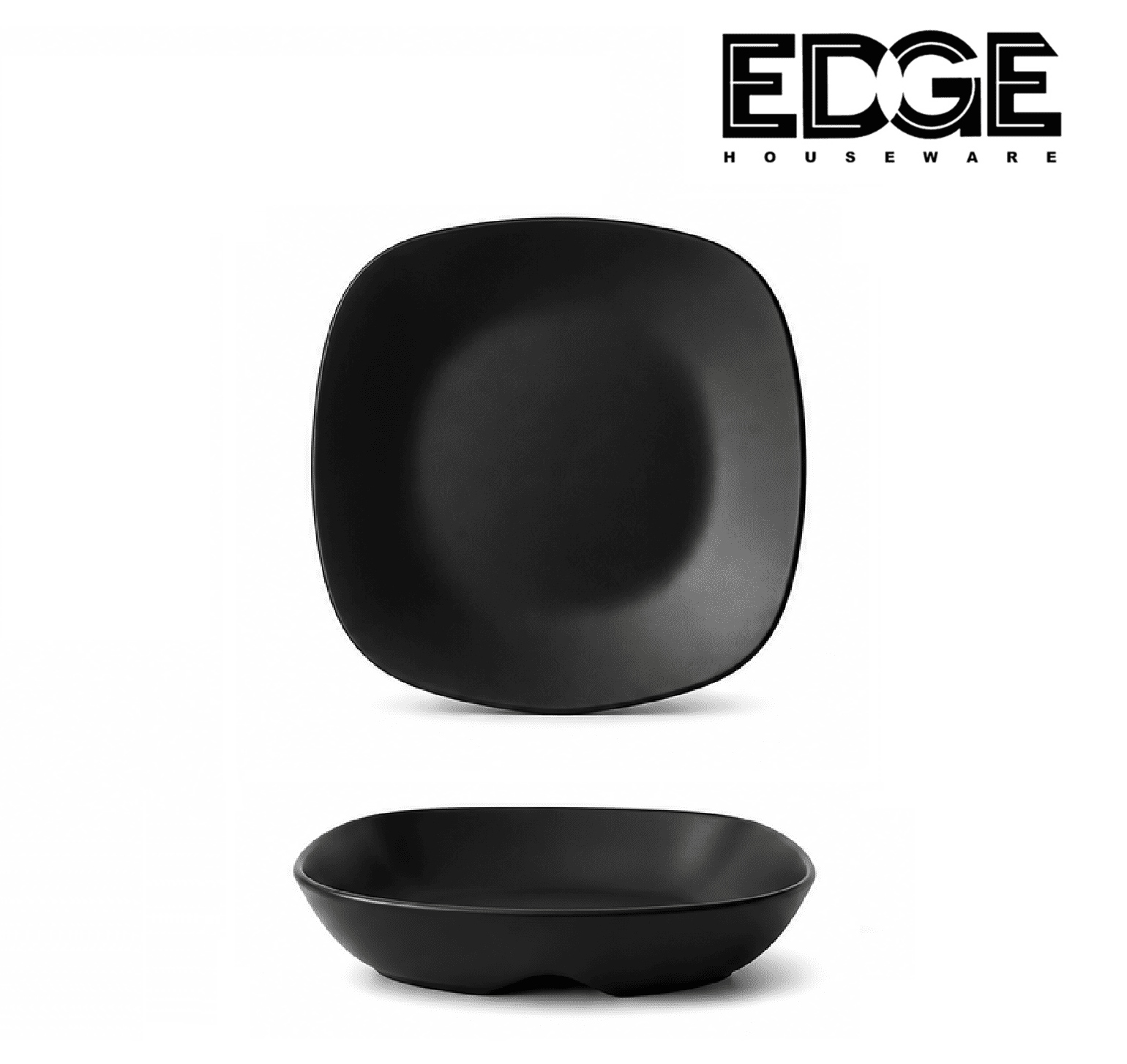 4.75 ″ Black Melamine Square Snack Dish