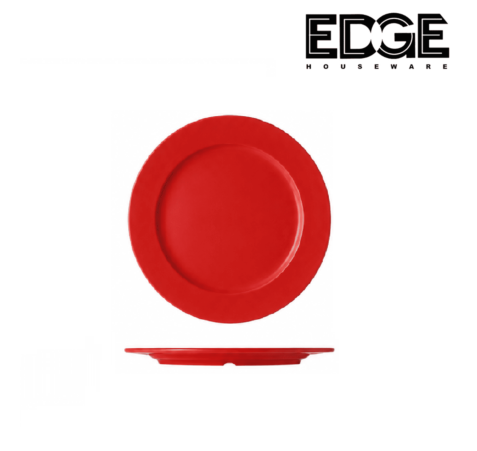 6.25 ″ Melamine Red Round Flat Plate