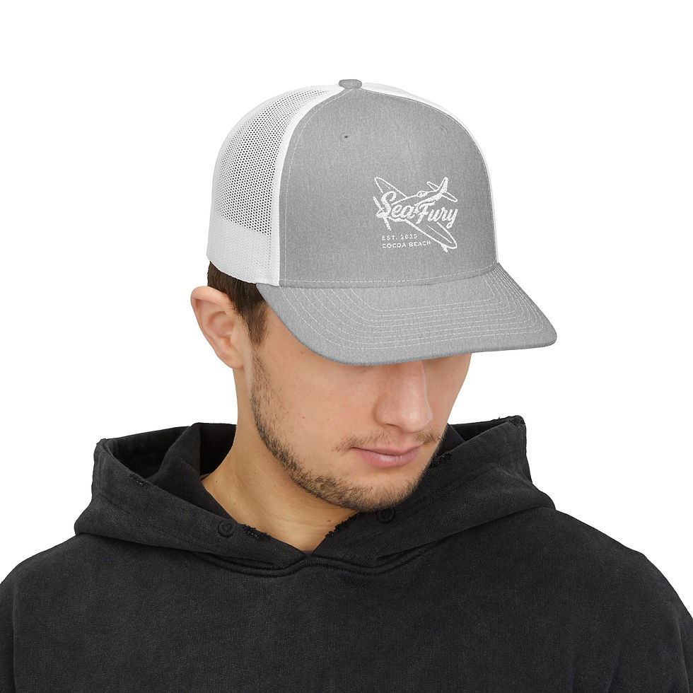 Thumbnail: SeaFury Trucker Hat (Logo - White)