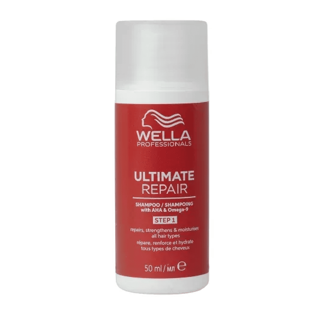 Shampoo Wella Ultimate Repair 50 ml – Reparación Intensa en 90