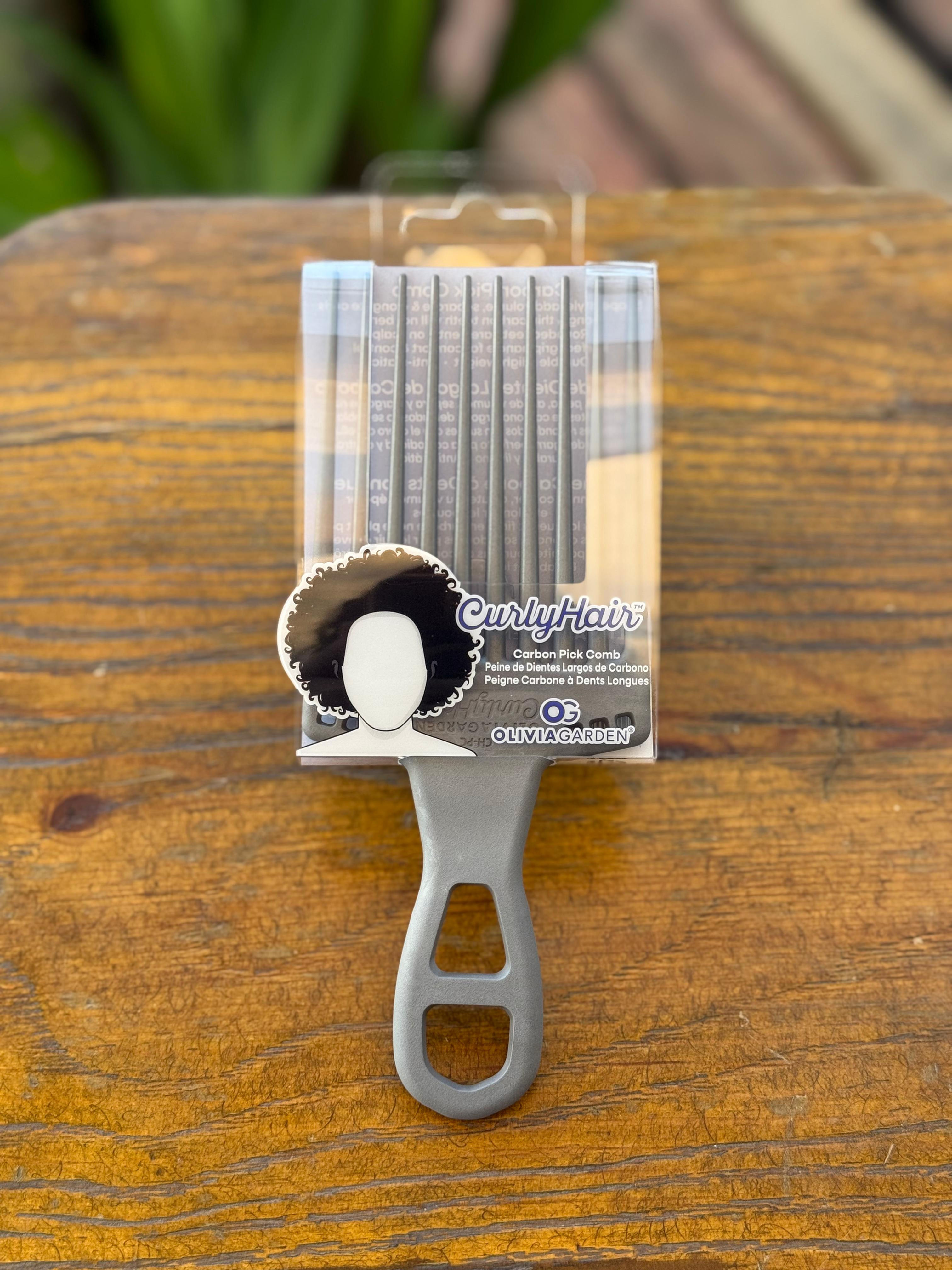 Peine Carbon Pick Comb Curly hair Olivia Garden Gris