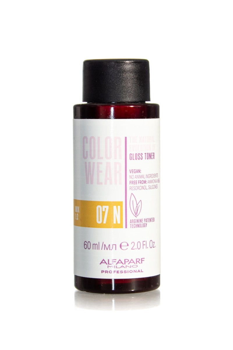 Coloración Gloss Tóner Color Wear Alfaparf Milano 60 Ml 07N