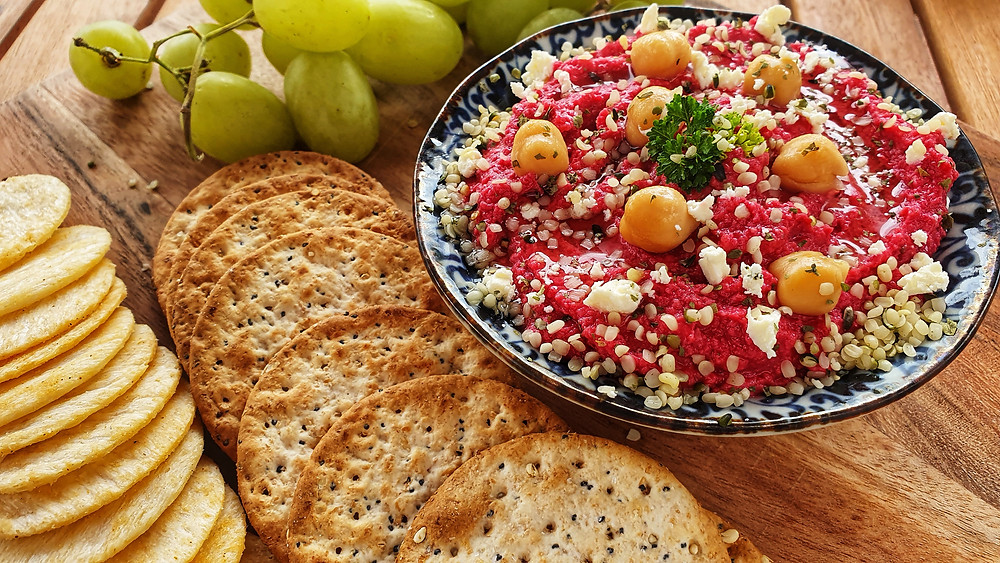 hemp-heart-hummus-beetroot