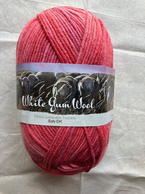 White Gum Wool Rose Hip—8 ply Merino