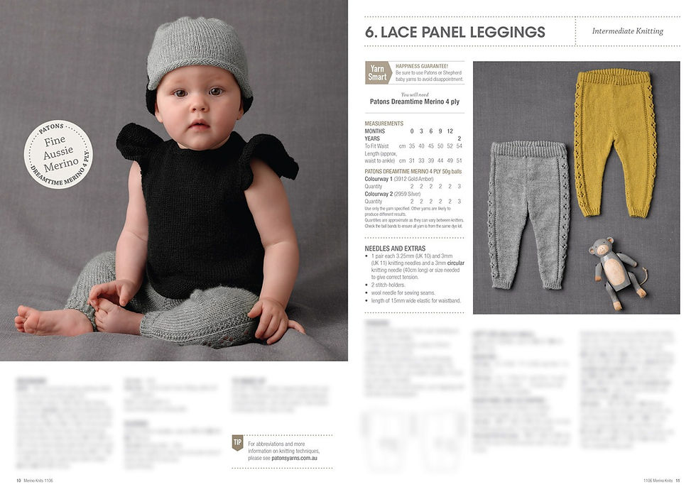 Thumbnail: Baby's lace panel leggings