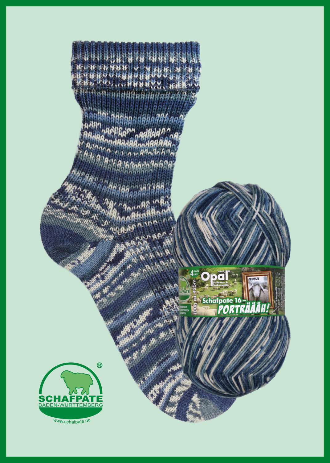 Schafpate 16 11453—Opal 4 ply Sock Yarn