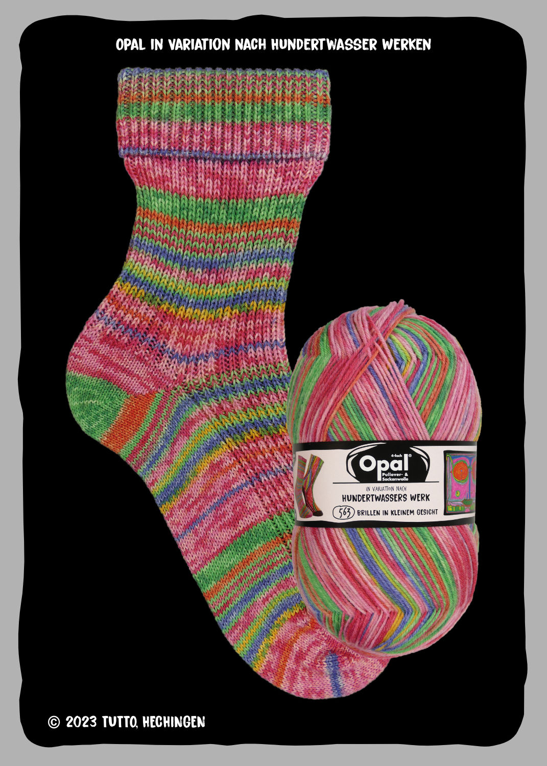 Hundertwasser4051—Opal 4 ply Sock Yarn