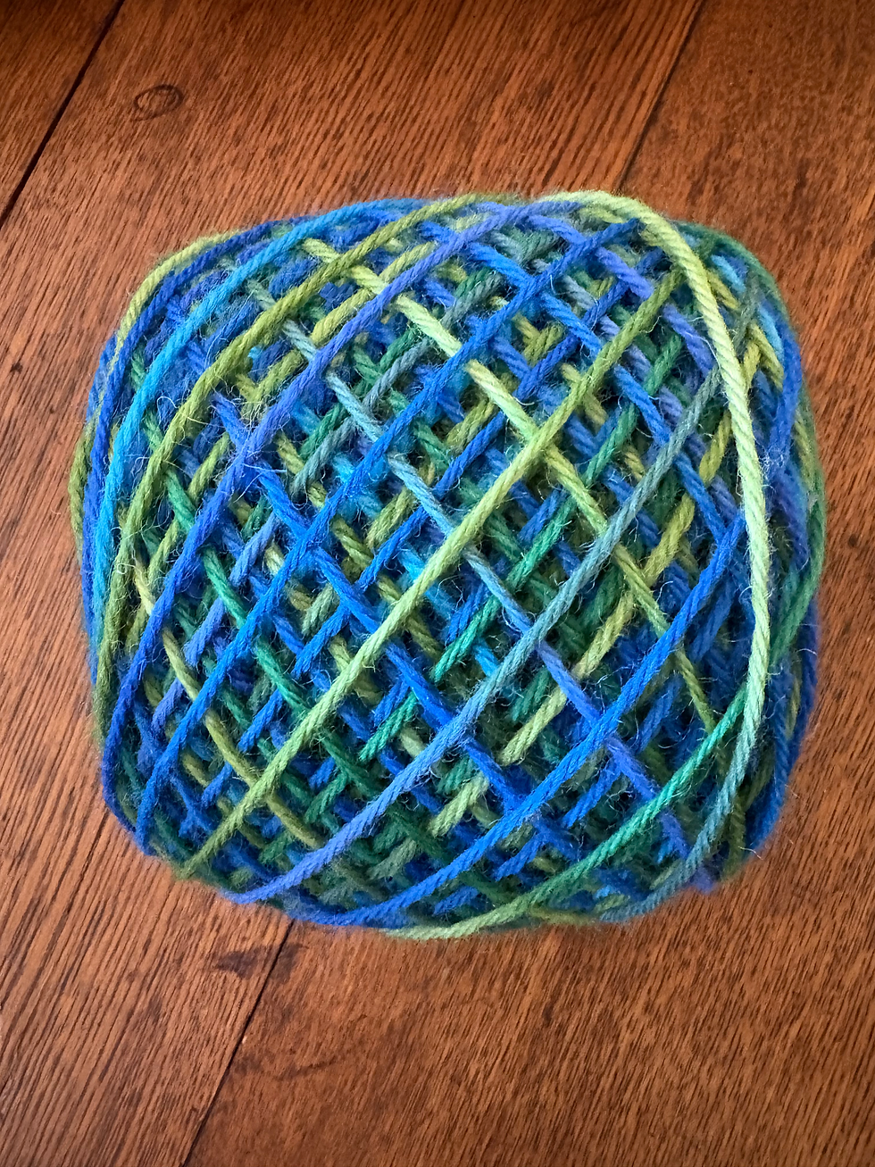 Thumbnail: Rock pool at low tide Mollydale  Yarns 12ply merino slub