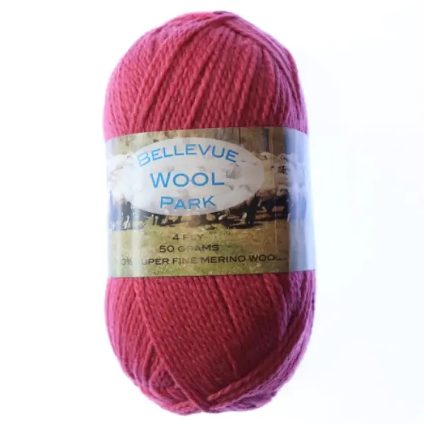 Bellevue Park Wild Raspberry—Ultra Fine Merino 4 ply