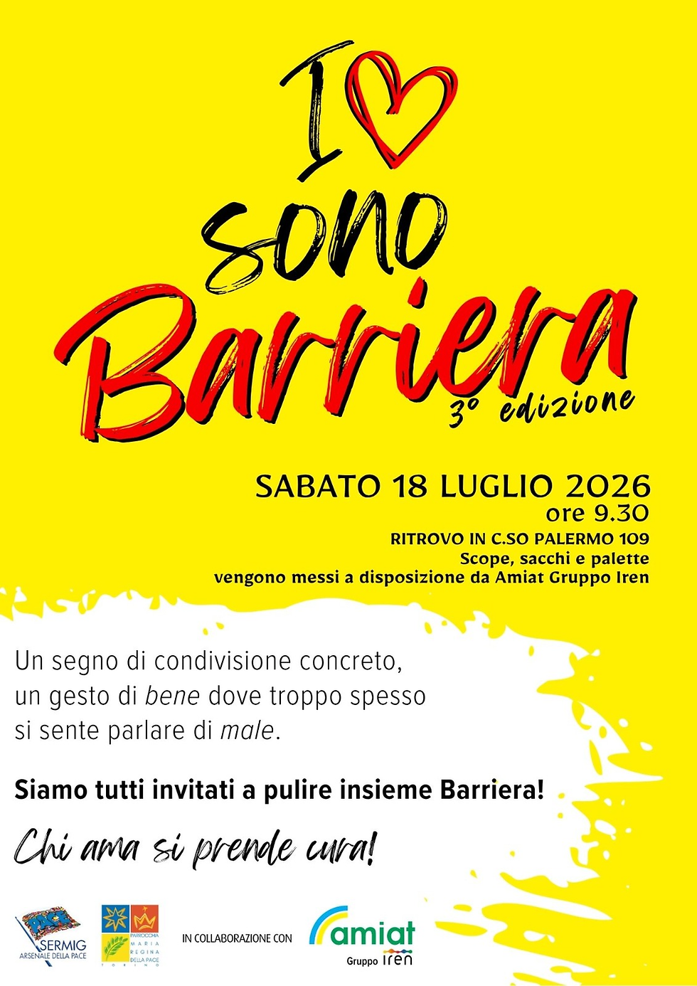 I GIOVANI DELLA PACE PULISCONO IL QUARTIERE