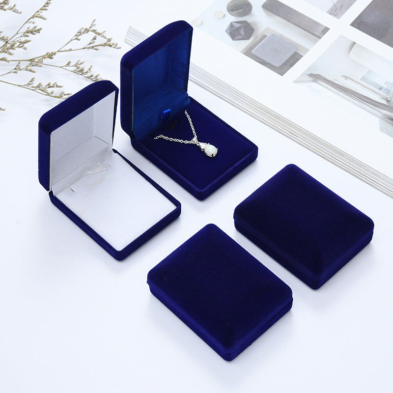 Thumbnail: Plush Velvet Pendant and Earring Jewelry Box