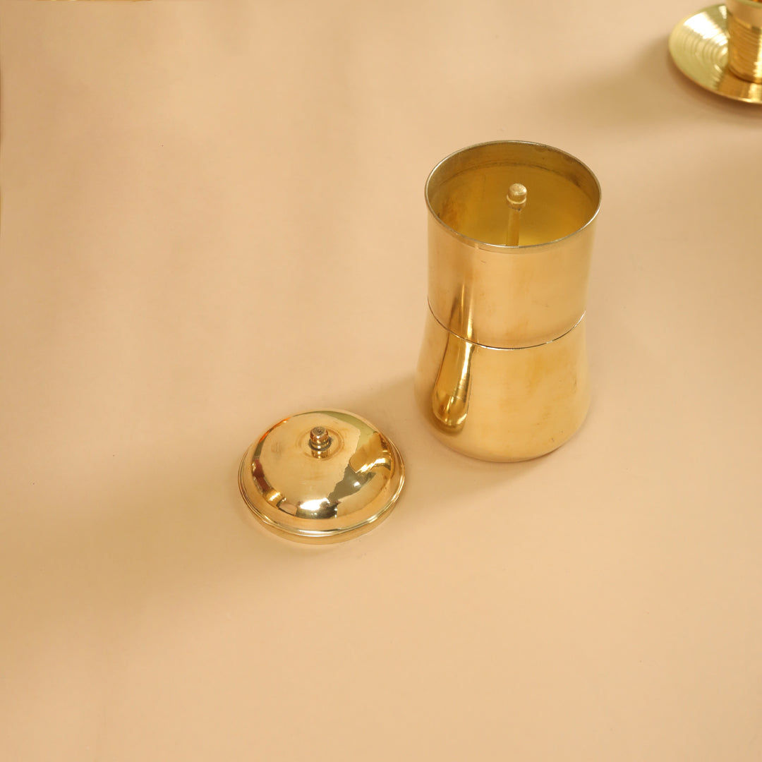 Vedansh Craft Traditional South Indian Brass Coffee Filter