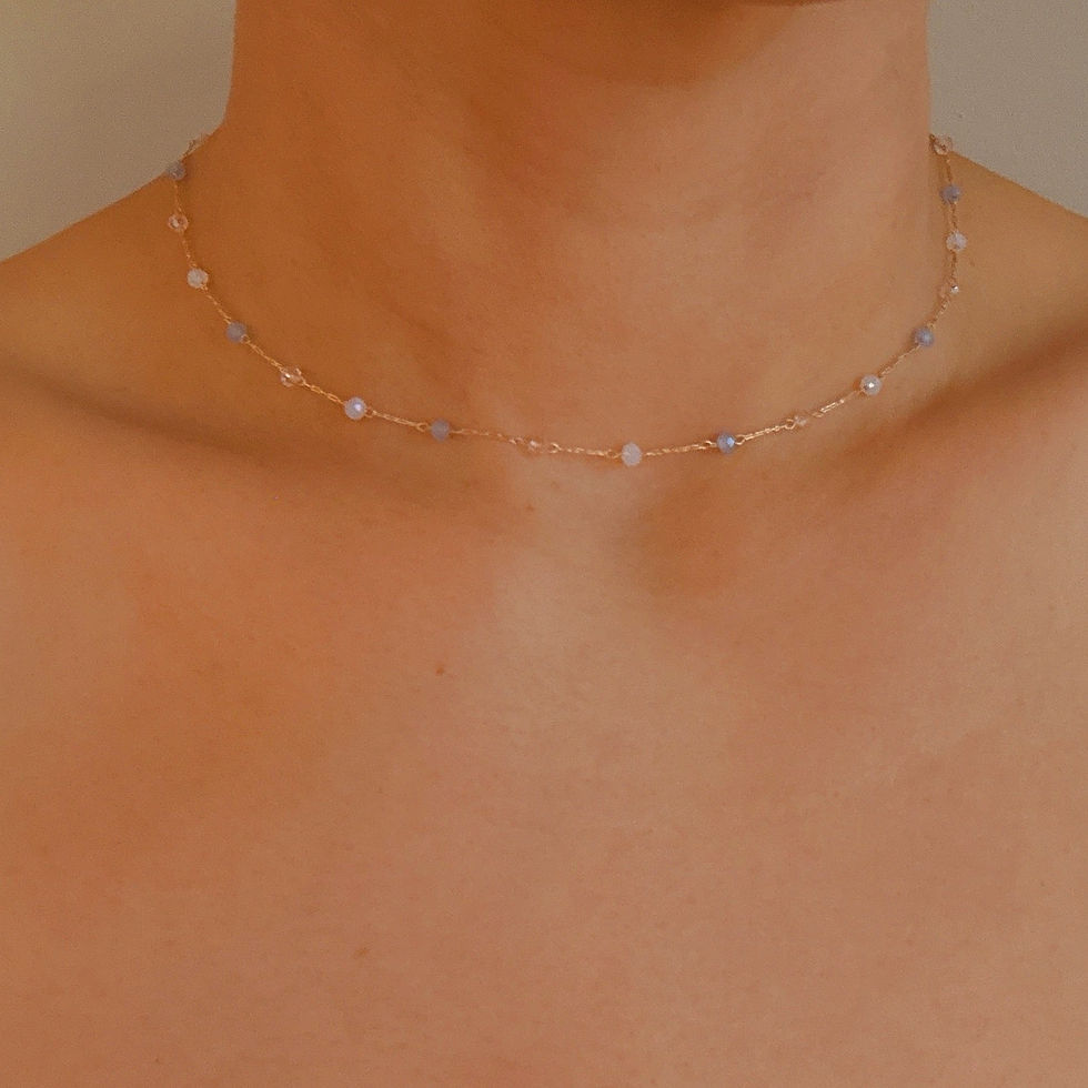 Thumbnail: Pastel Water Drop Chain Necklace