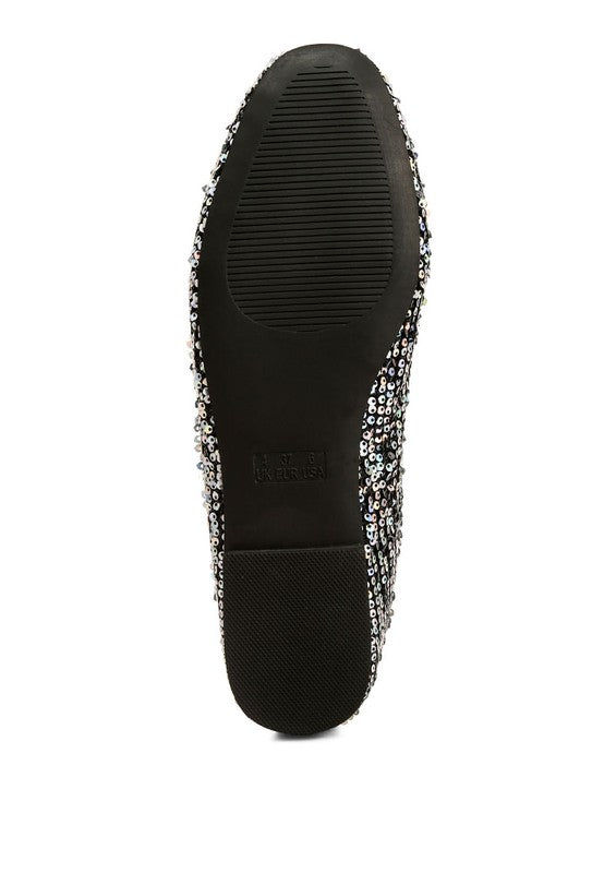 Thumbnail: Lettie Sequin Embellished Ballet Flats