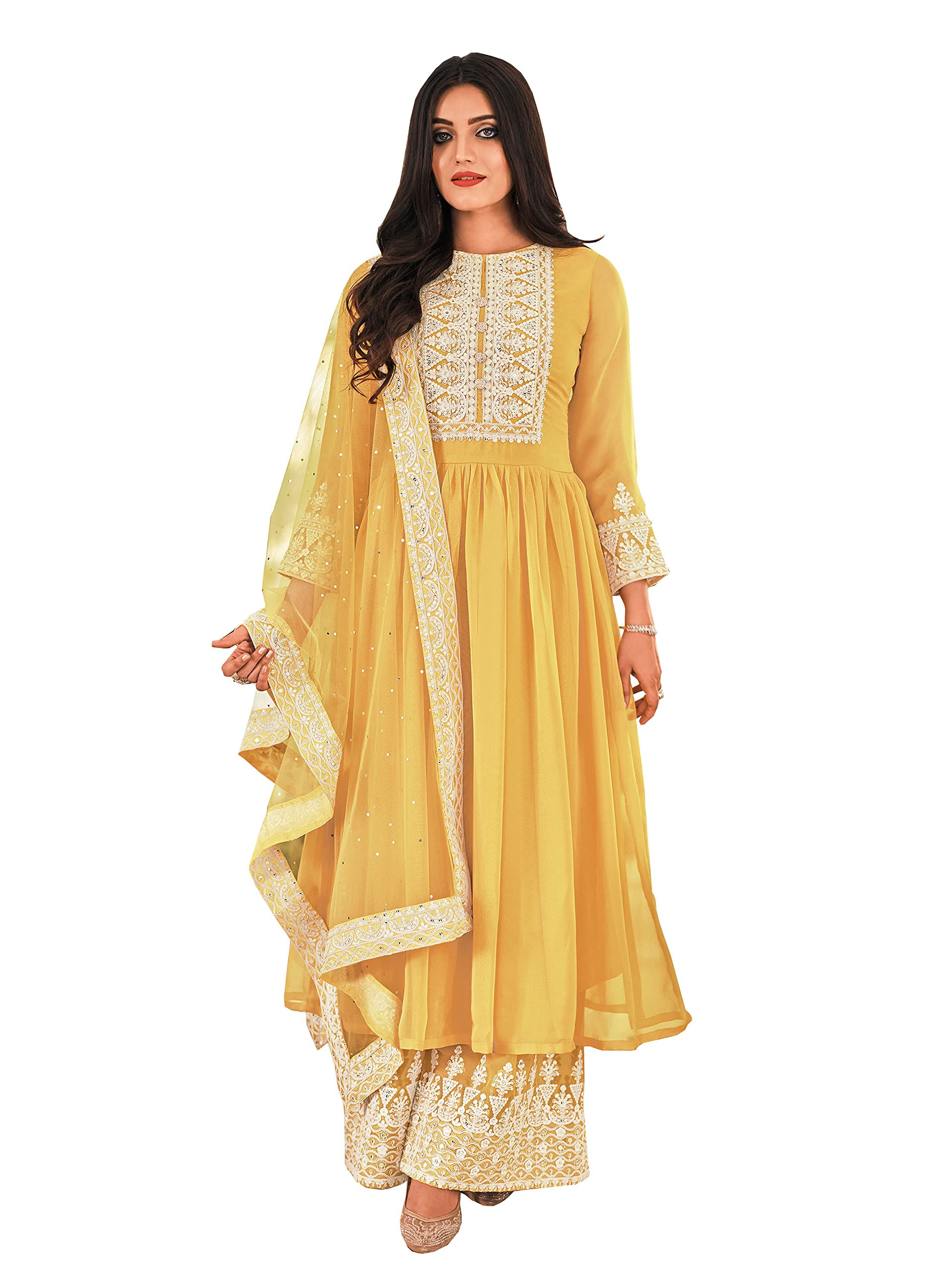 Elegance Palazzo Suit with Net Dupatta