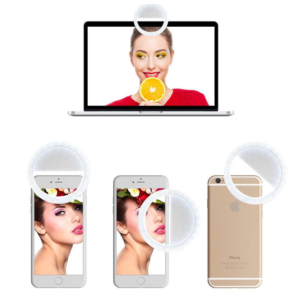 Thumbnail: Portable Clip On Selfie Ring Light For Phone And Tablet