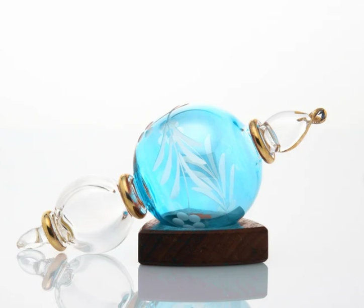 Thumbnail: Hand Blown Glass Ornaments For Christmas Decorations - Engraved Glass