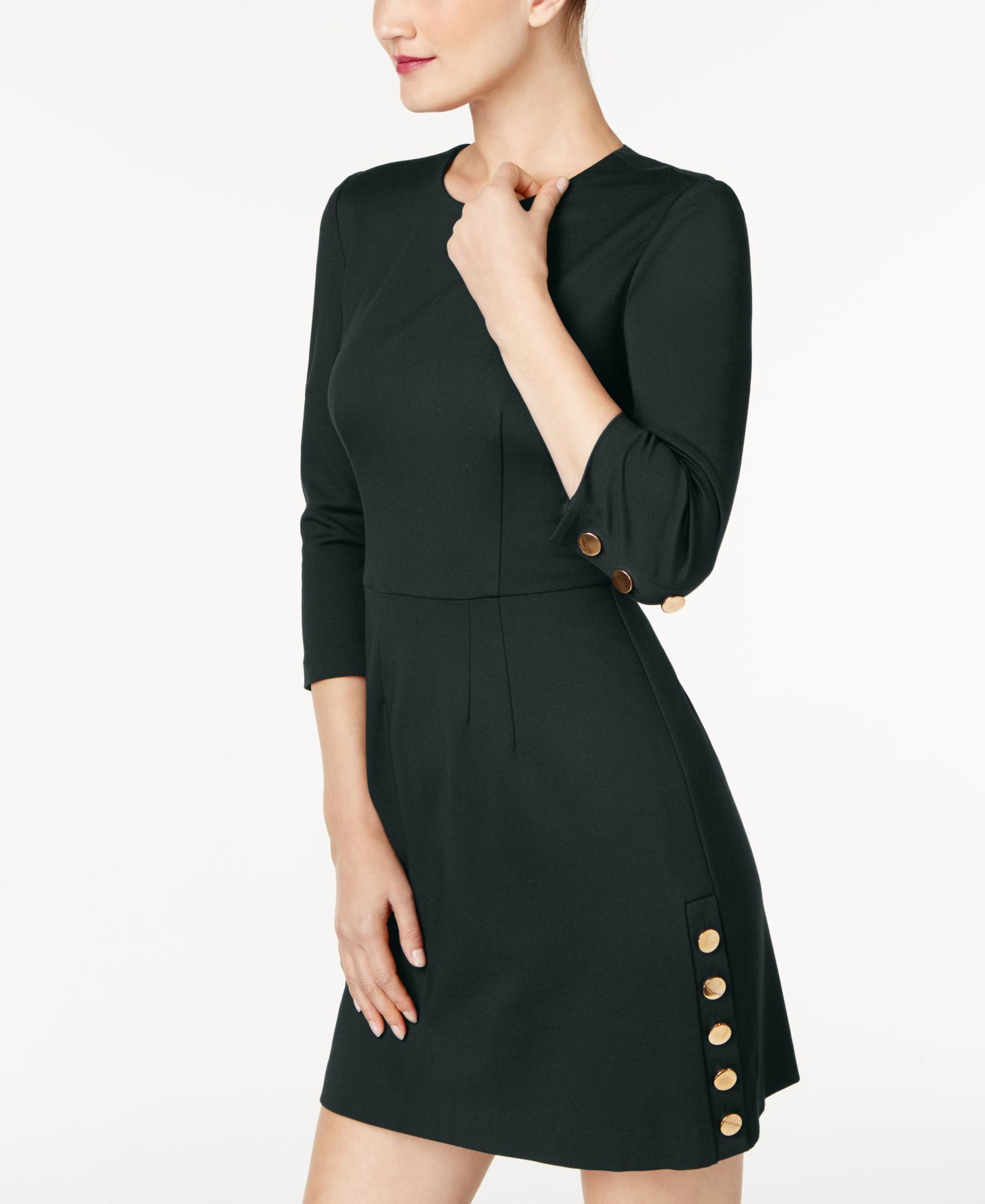 Trina Turk Women's Button-Detail Ponte Sheath Dress