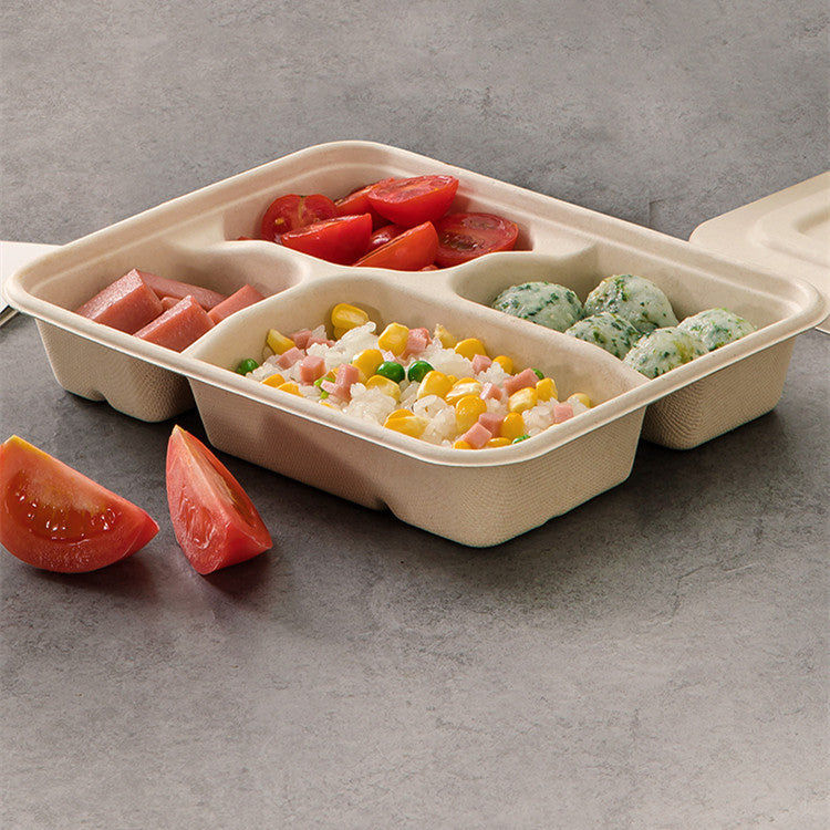 Thumbnail: Disposable Four-compartment Lunch Box Lunch Box Environmentally